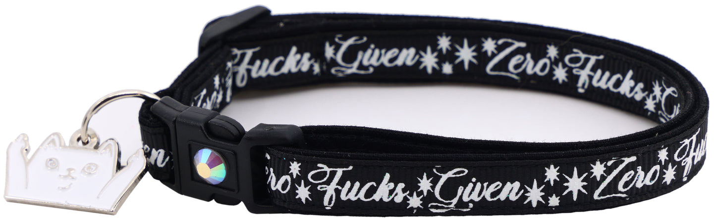 Zero Fucks Given Breakaway Cat Collar-2
