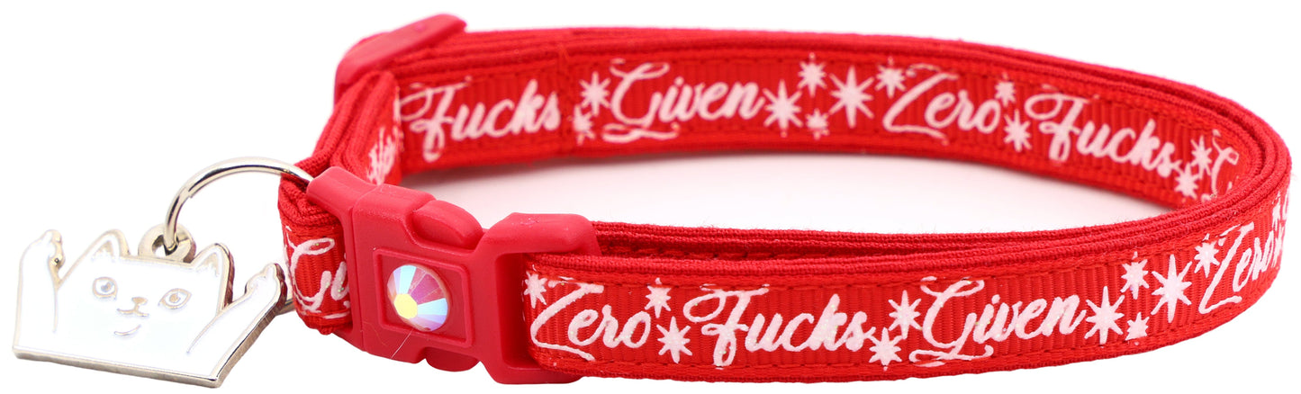Zero Fucks Given Breakaway Cat Collar-25