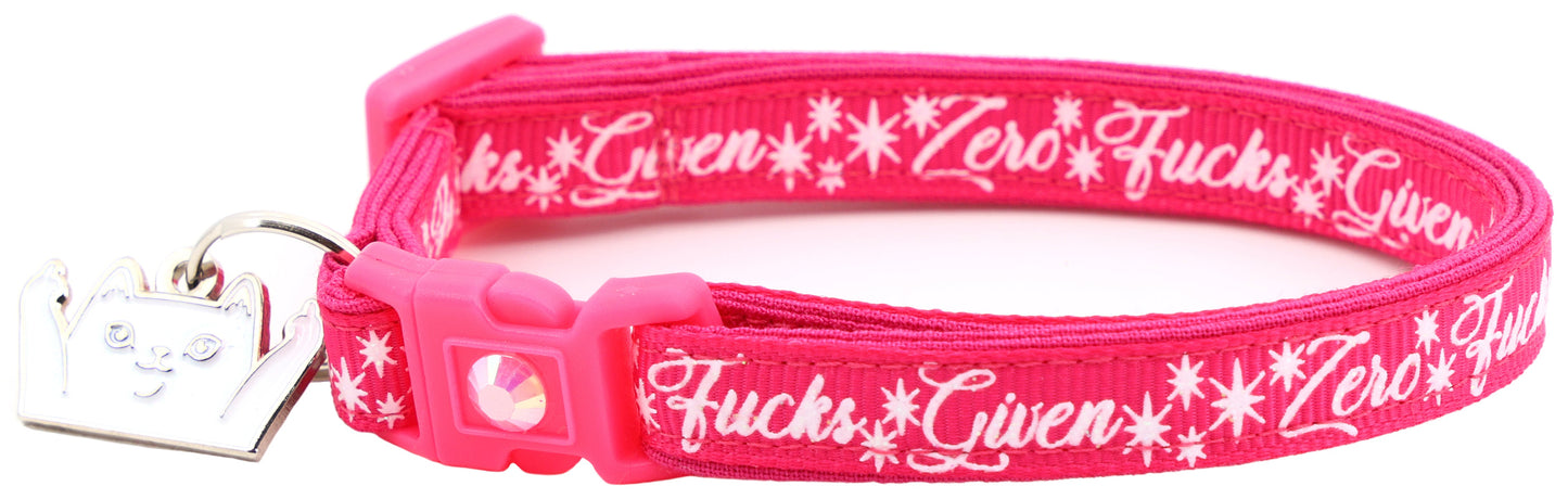 Zero Fucks Given Breakaway Cat Collar-23