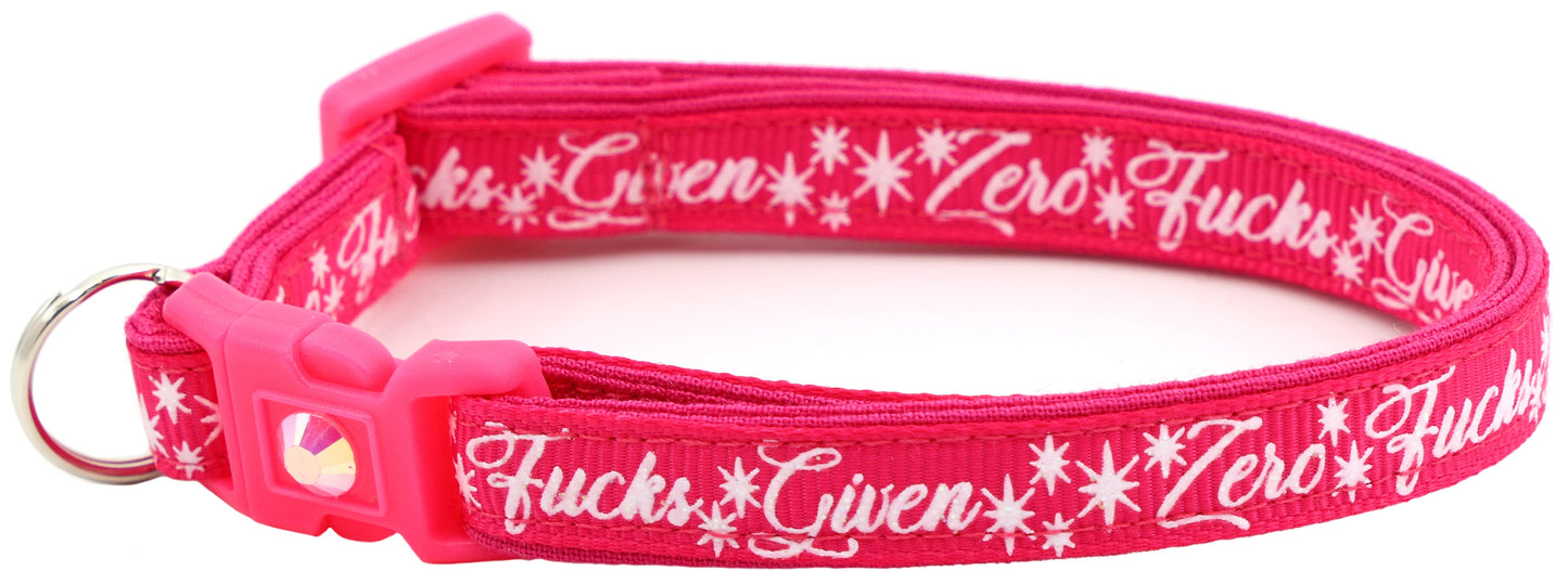 Zero Fucks Given Breakaway Cat Collar-45