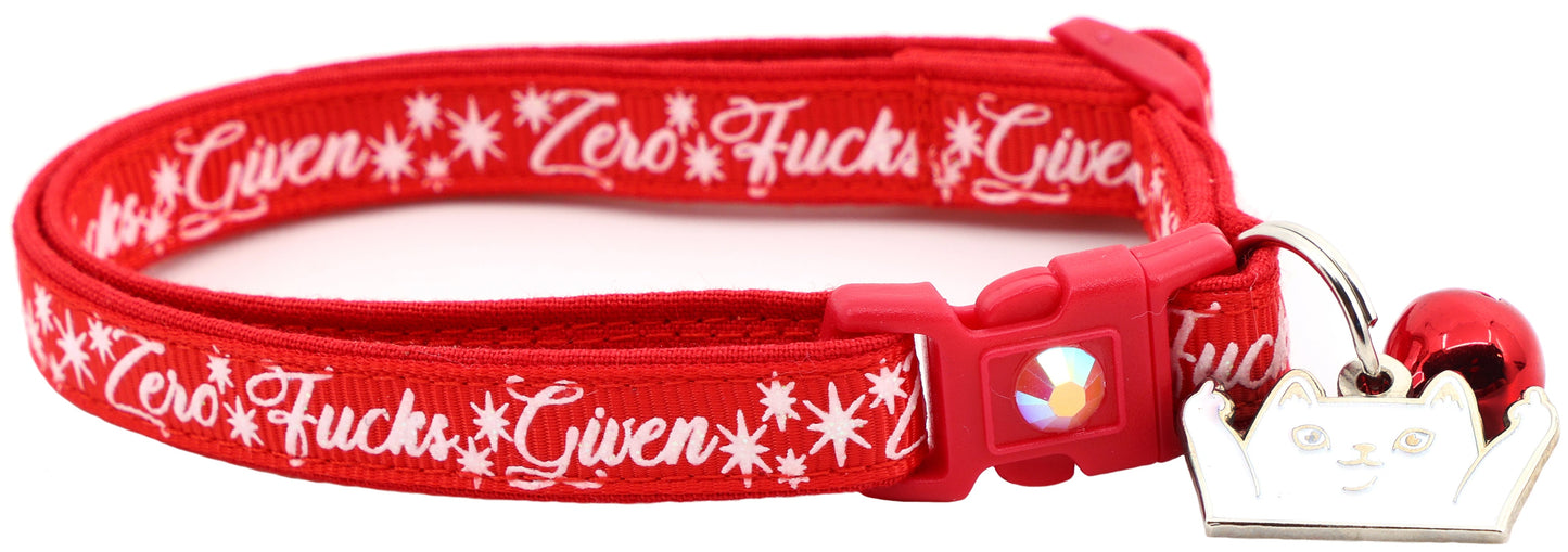 Zero Fucks Given Breakaway Cat Collar-36