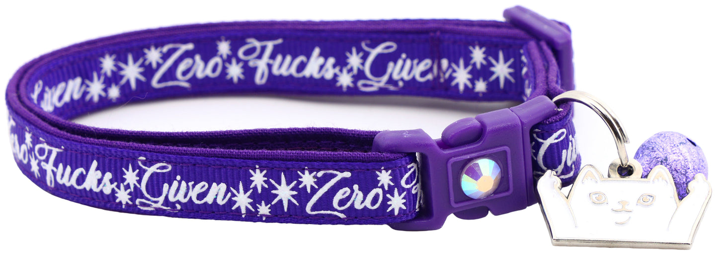 Zero Fucks Given Breakaway Cat Collar-35