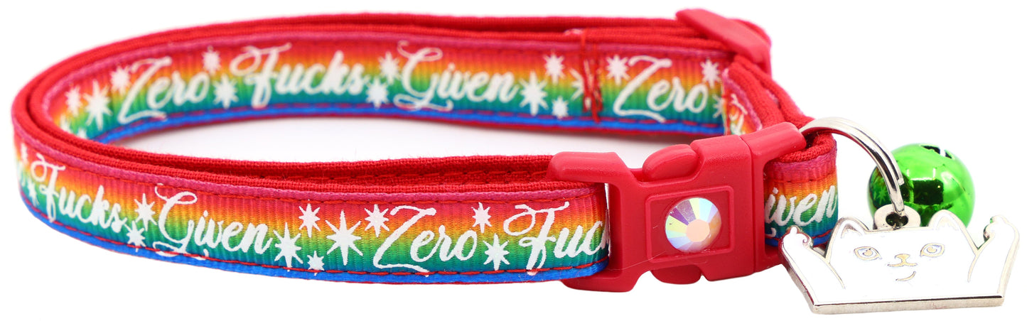 Zero Fucks Given Breakaway Cat Collar-37