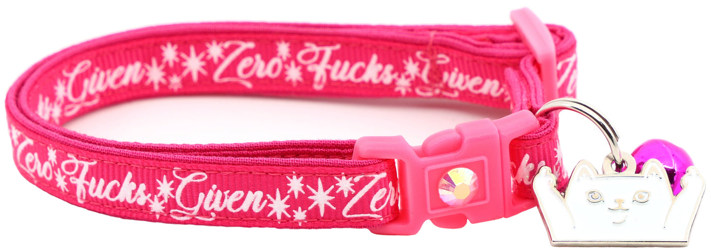 Zero Fucks Given Breakaway Cat Collar-34