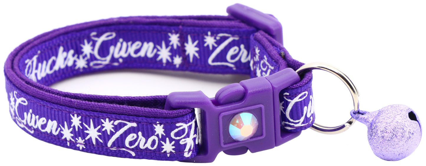 Zero Fucks Given Breakaway Cat Collar-8