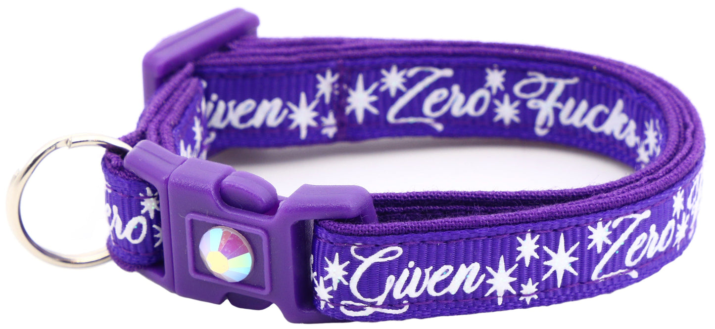 Zero Fucks Given Breakaway Cat Collar-41