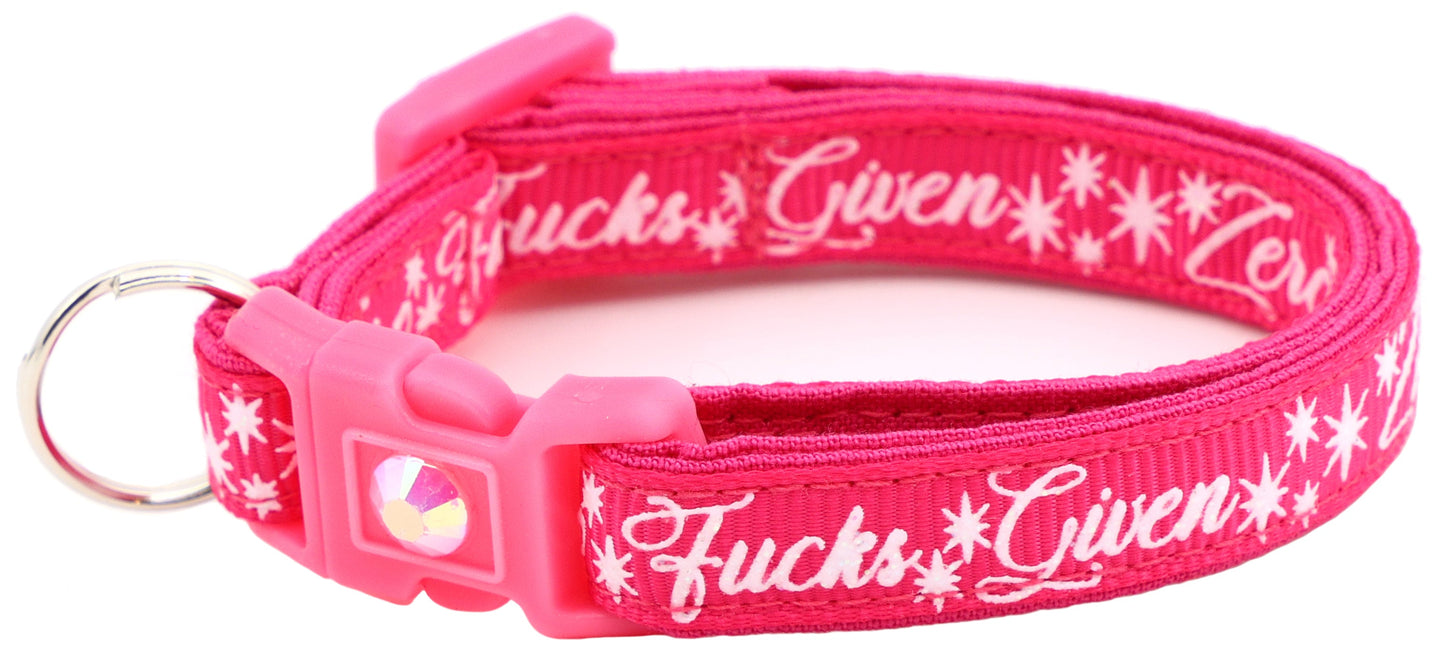 Zero Fucks Given Breakaway Cat Collar-40