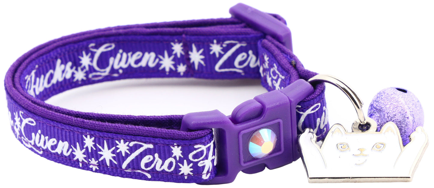 Zero Fucks Given Breakaway Cat Collar-30
