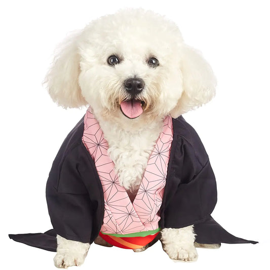 Coomour Dog Halloween Costume Pet Clothes Cat Cosplay Outfits Funny Small Dog Costumes (LPink)