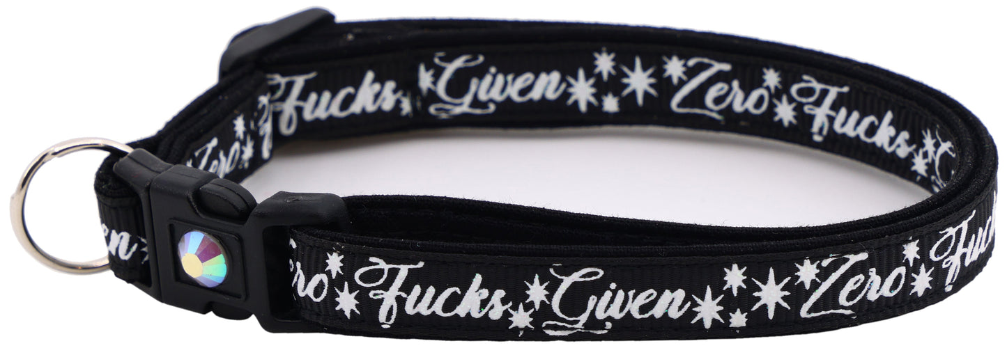 Zero Fucks Given Breakaway Cat Collar-3