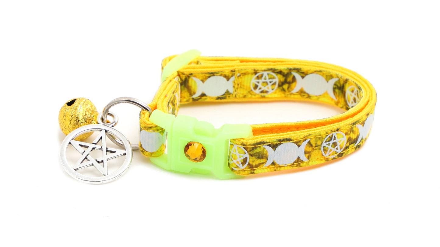 Witch's Familiar on Topaz Cat Collar-5