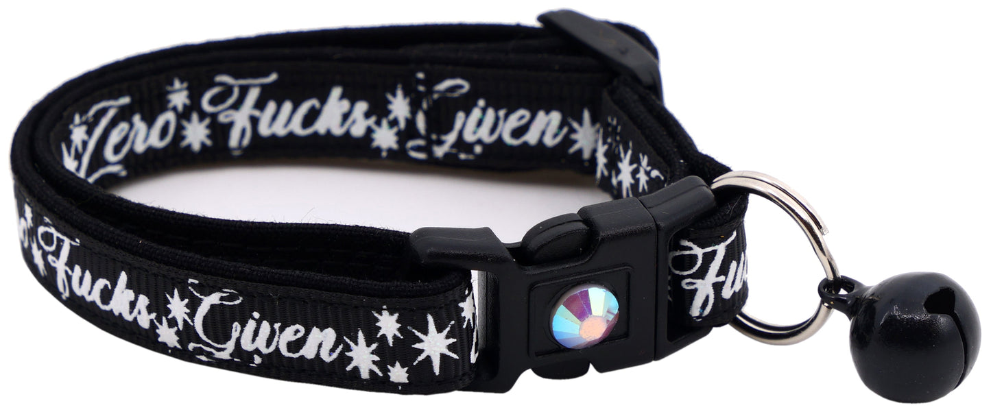 Zero Fucks Given Breakaway Cat Collar-5
