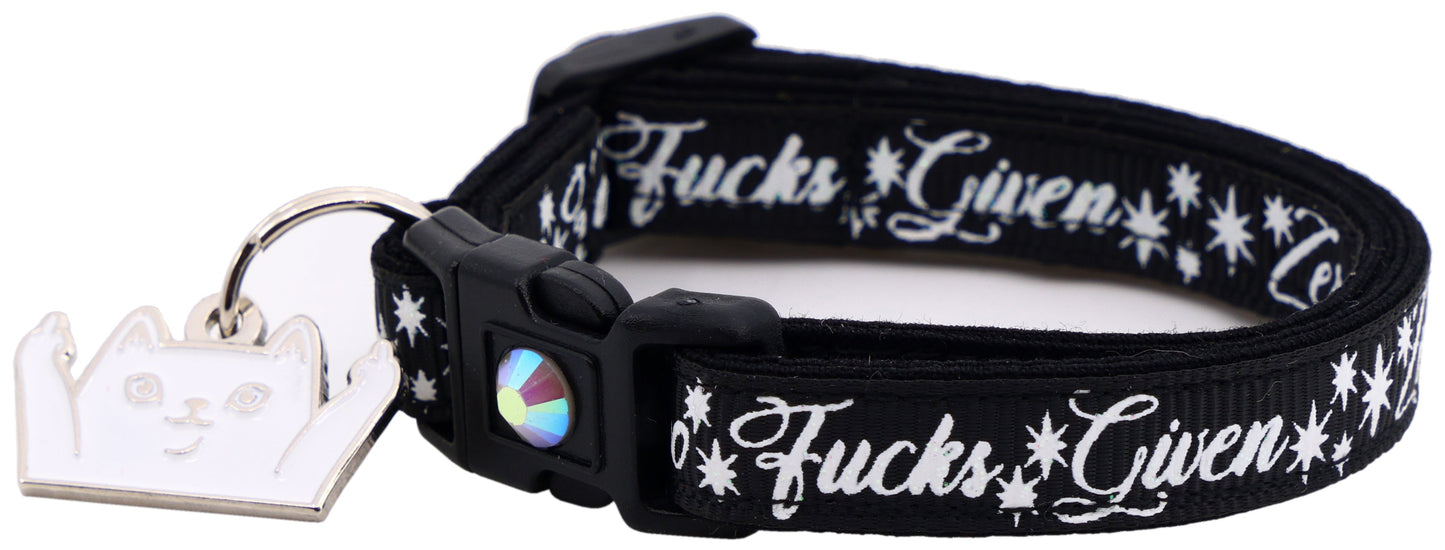 Zero Fucks Given Breakaway Cat Collar-16
