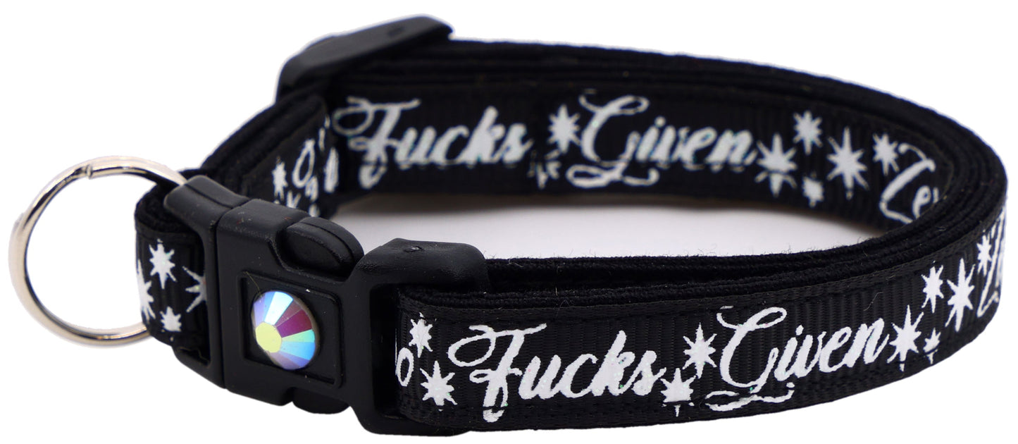Zero Fucks Given Breakaway Cat Collar-38