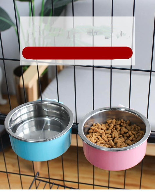 Hanging Steel Pet Bowl