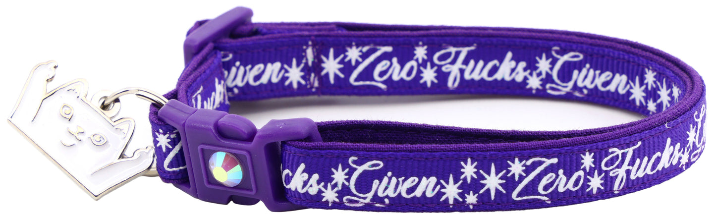 Zero Fucks Given Breakaway Cat Collar-24