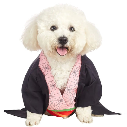 Coomour Dog Halloween Costume Pet Clothes Cat Cosplay Outfits Funny Small Dog Costumes (LPink)