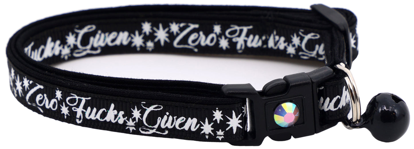 Zero Fucks Given Breakaway Cat Collar-1