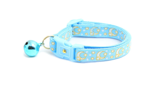 Gold Moons and Stars Cat Collar